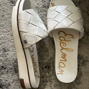 Sam Edelman Women's Woven Cream Sandals